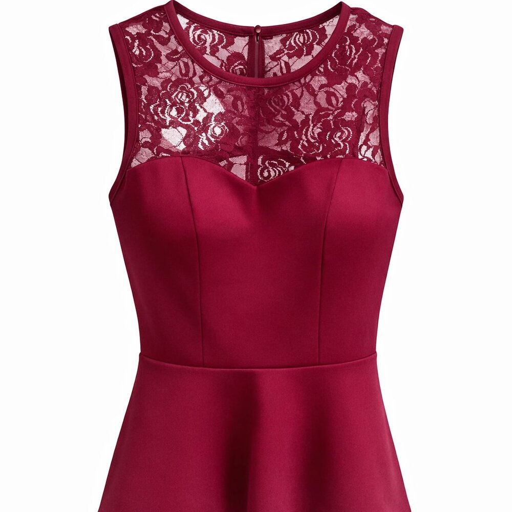 Forever 21 Burgundy Lace Top
